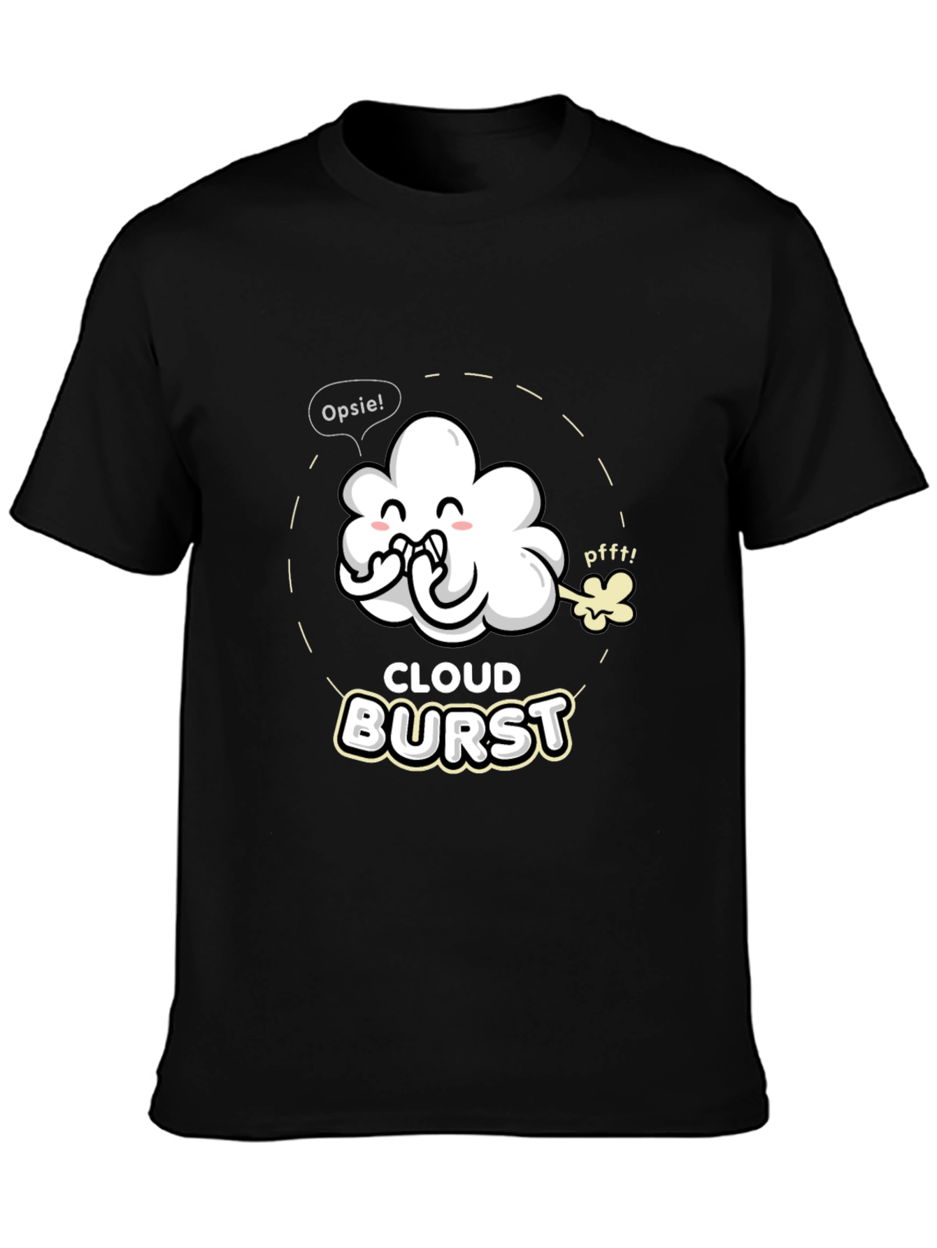 Cloud Burst Graphic T-Shirt - Funny Cartoon Tee