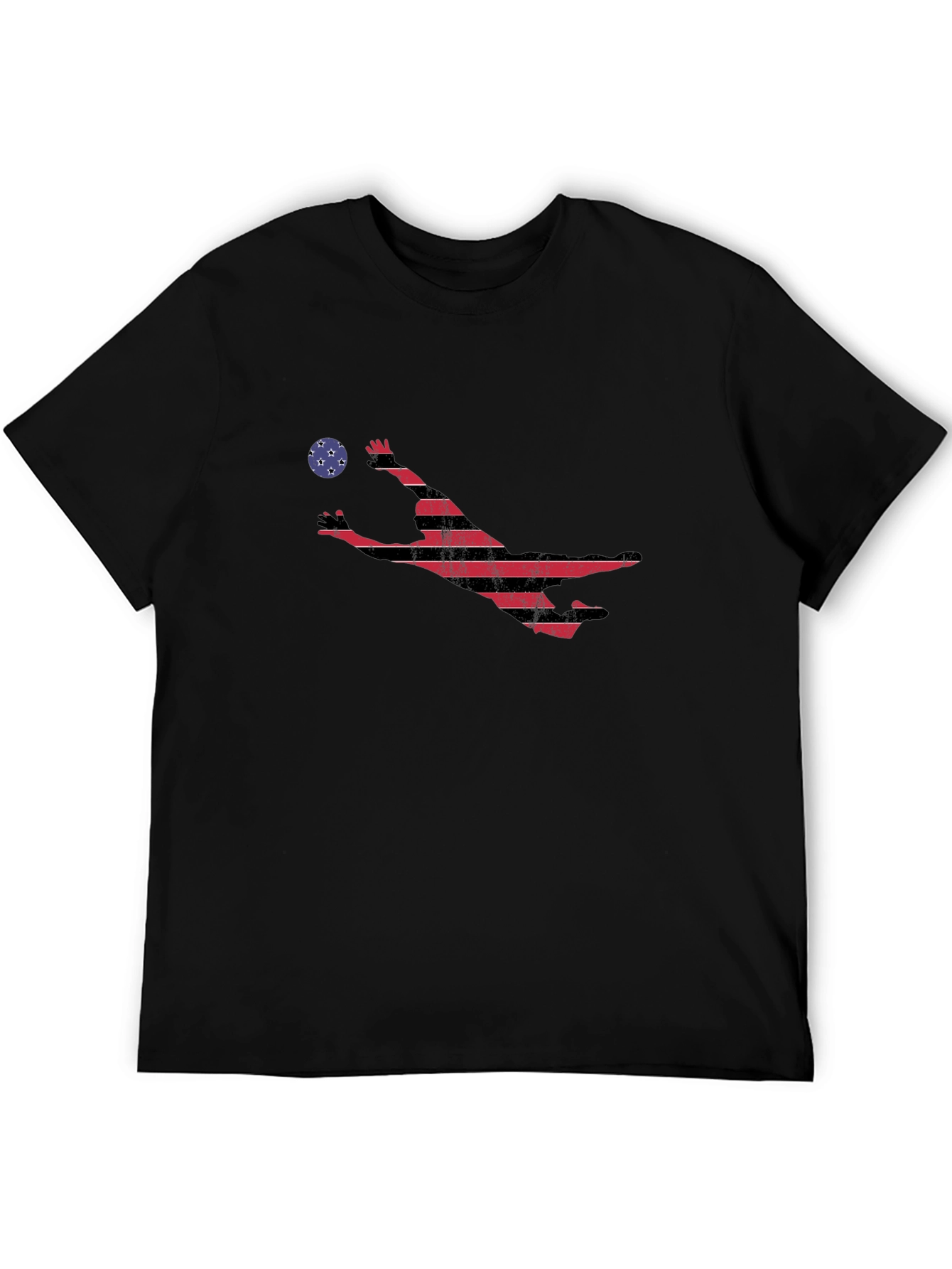 Volleyball Player Graphic Tee - American Flag Style