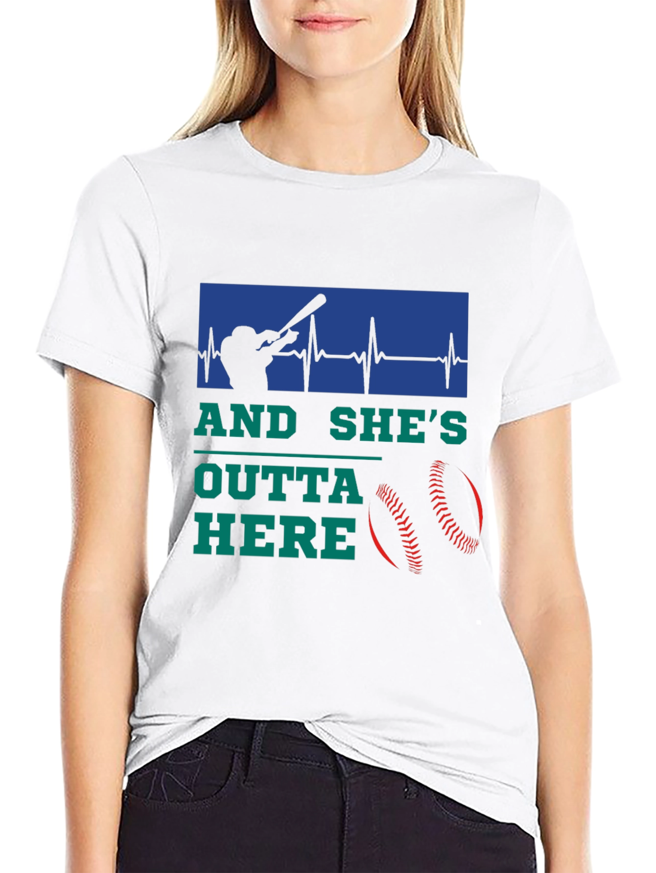 Outta Here Baseball Graphic Tee