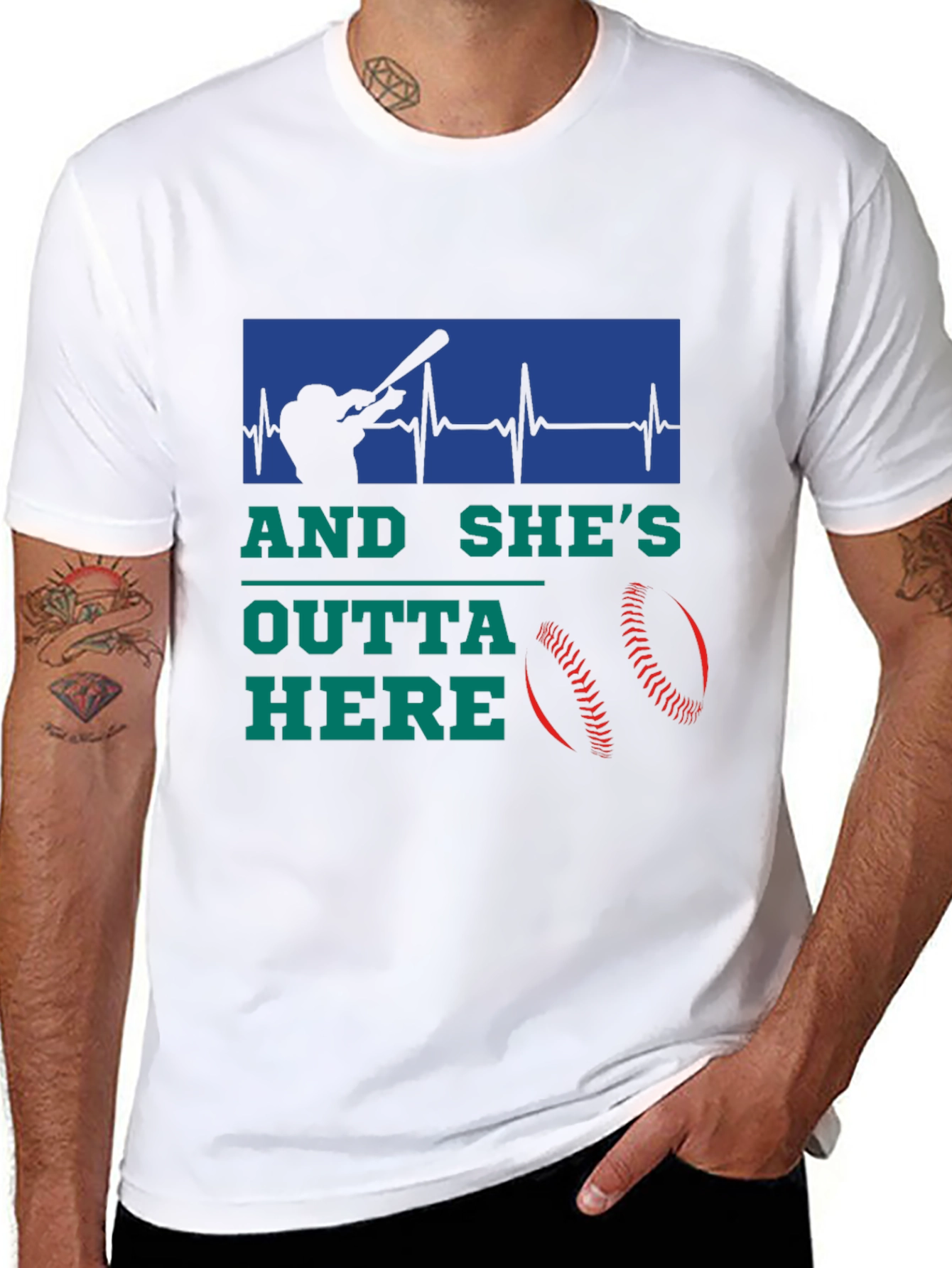 Outta Here Baseball Graphic Tee