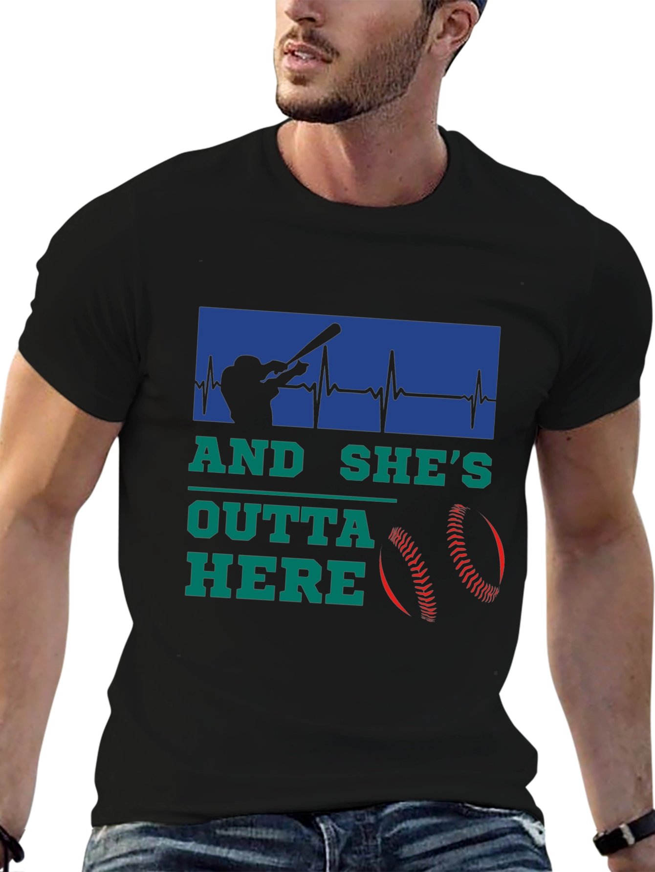 Outta Here Baseball Graphic Tee