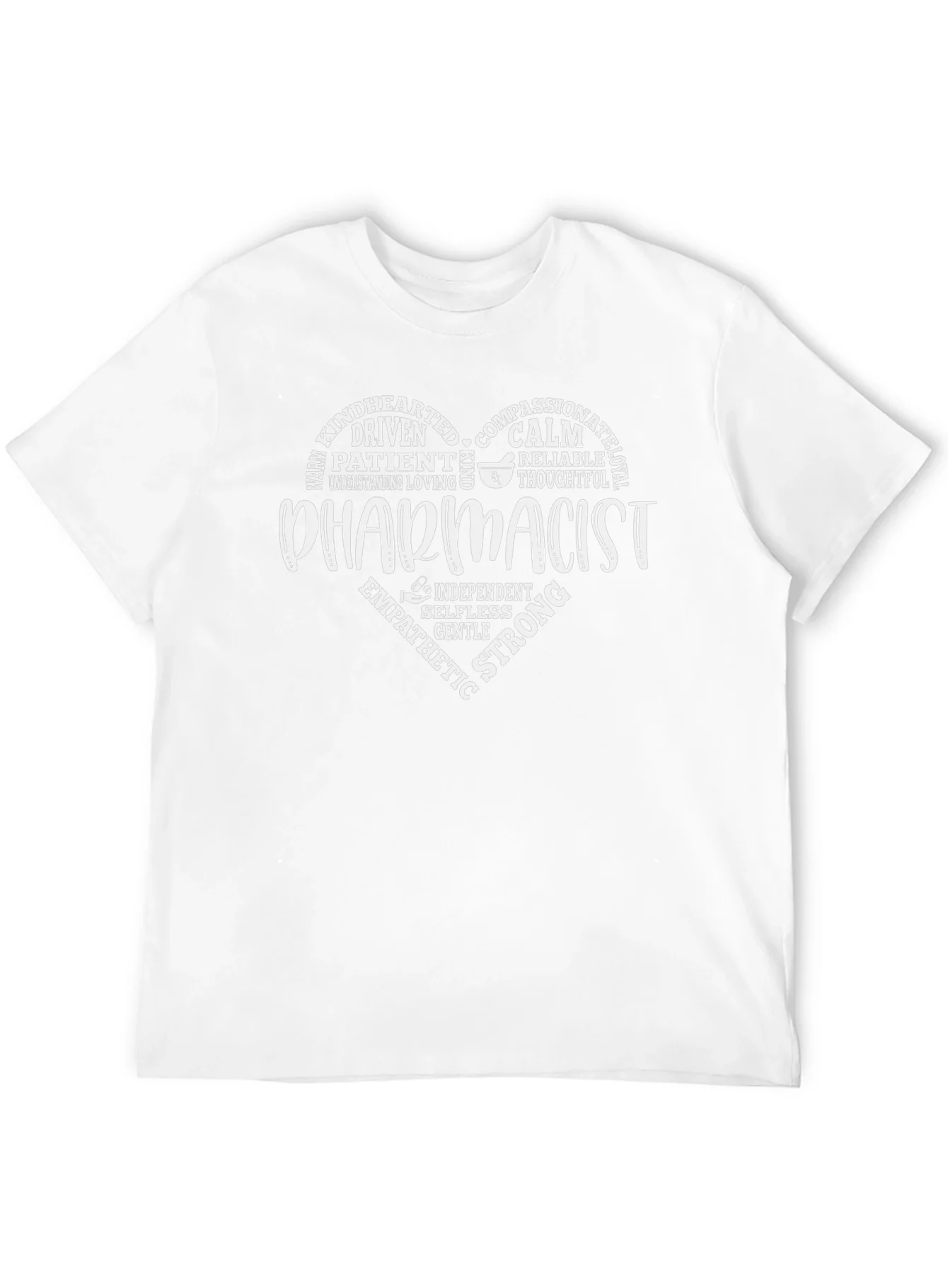 Pharmacist Heart Word Art Graphic T-Shirt