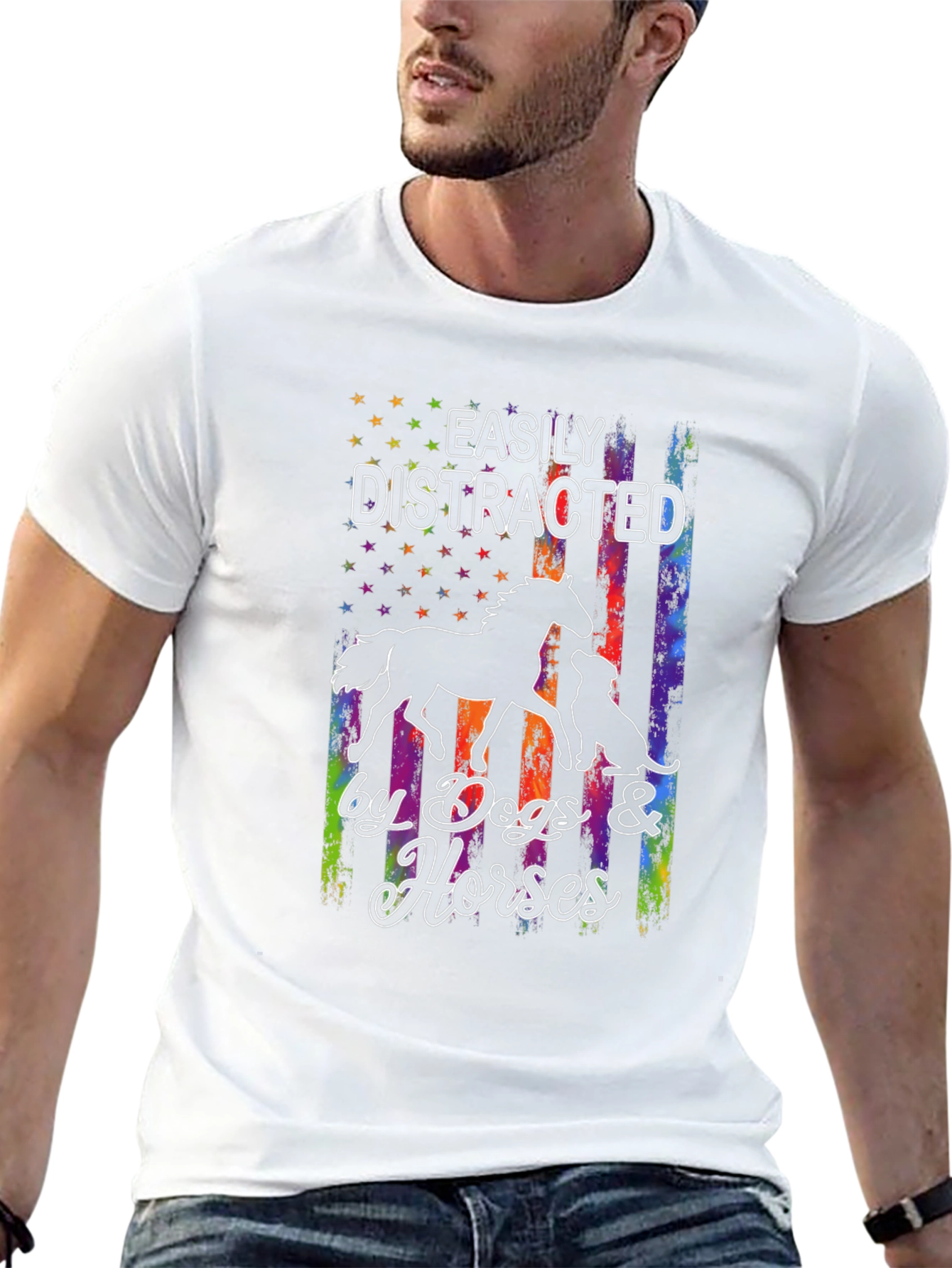 Easily Distracted Dog & Horse T-Shirt
