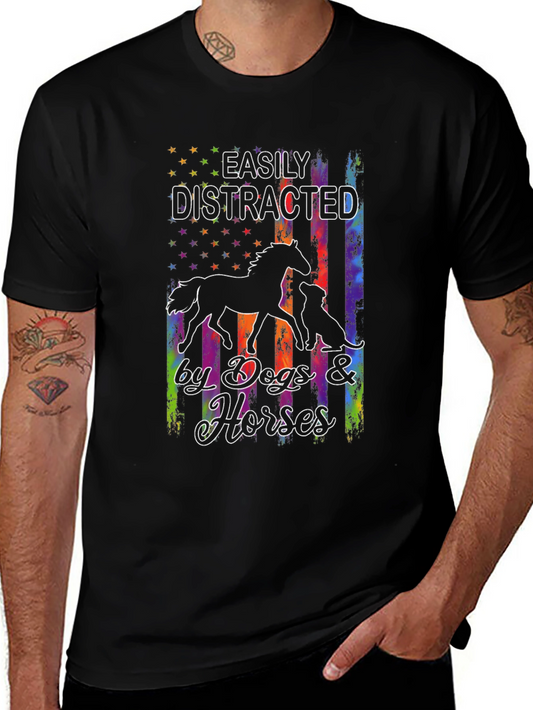 Easily Distracted Dog & Horse T-Shirt
