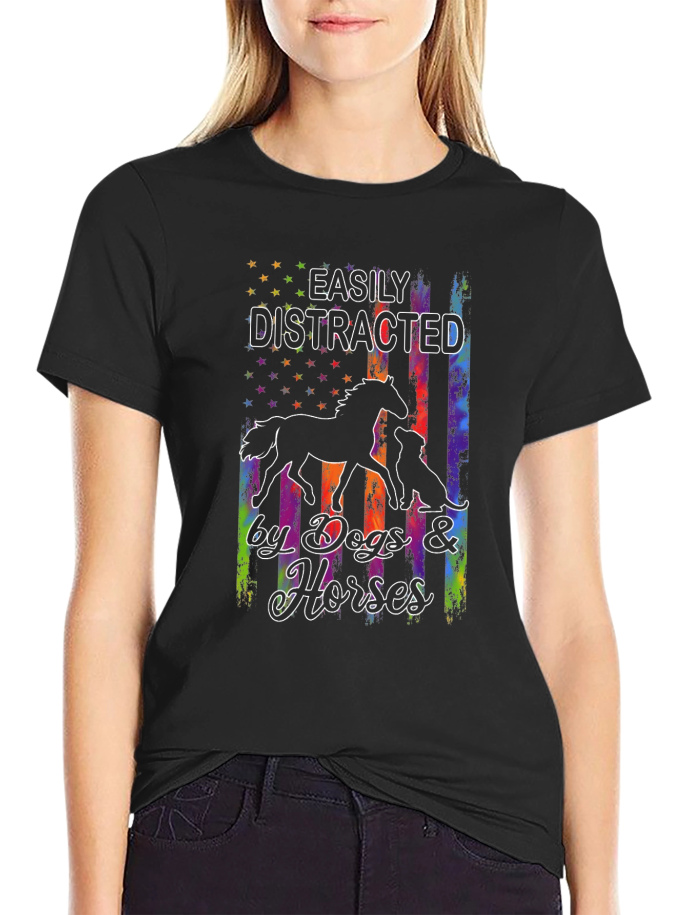 Easily Distracted Dog & Horse T-Shirt