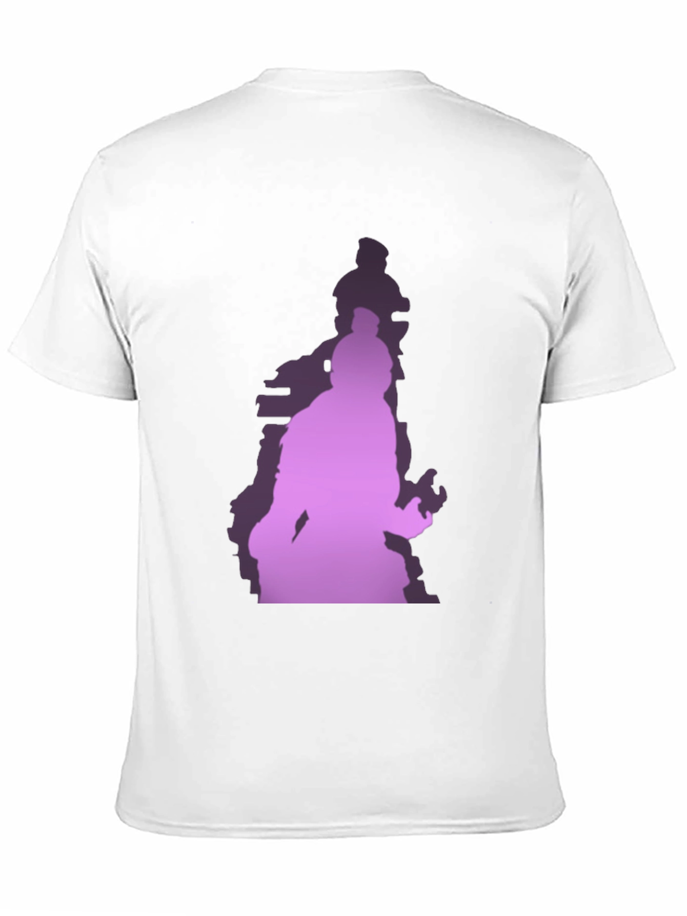 Gradient Silhouette Graphic Black T-Shirt