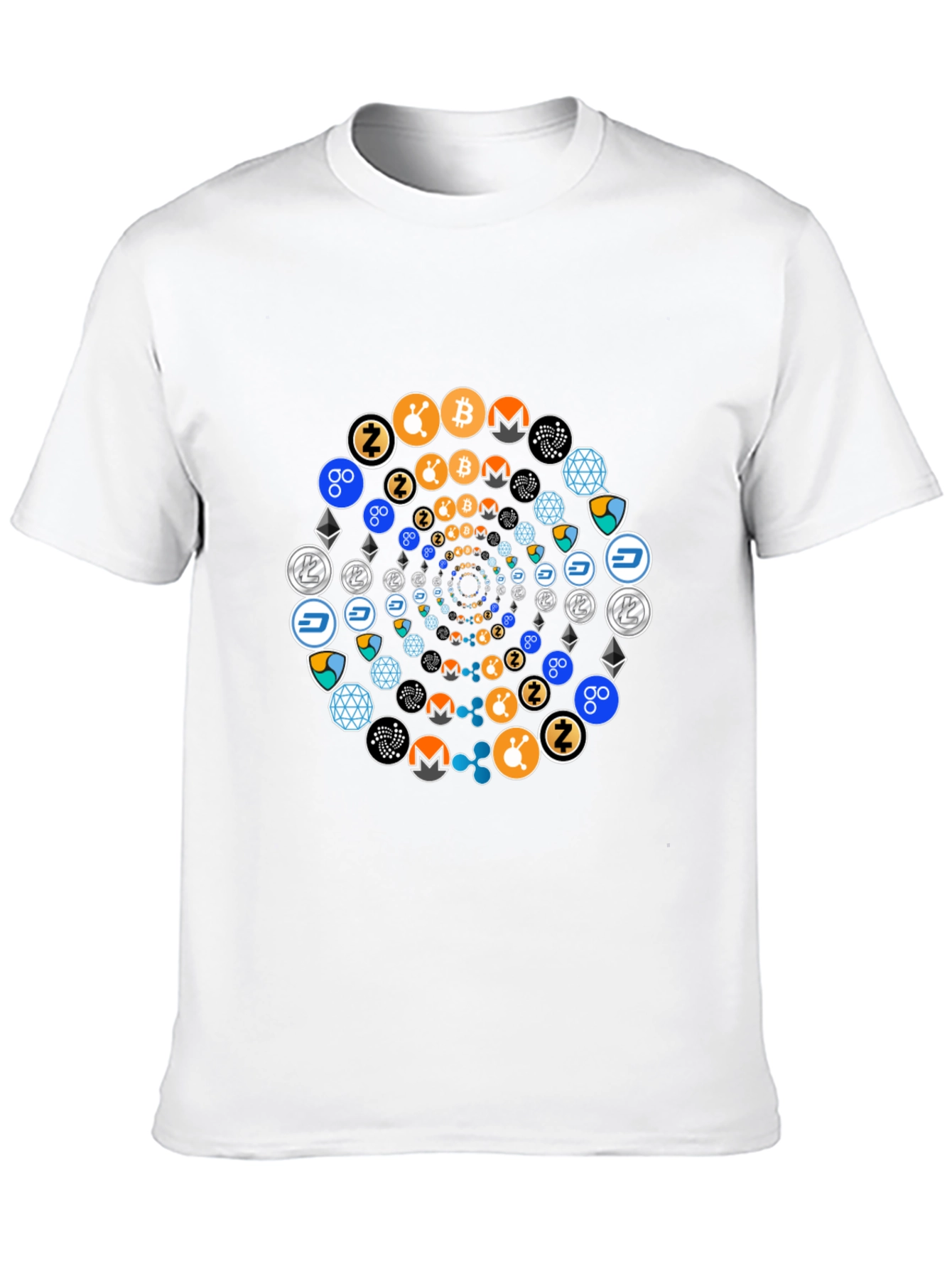 Crypto Coin Swirl Black T-Shirt
