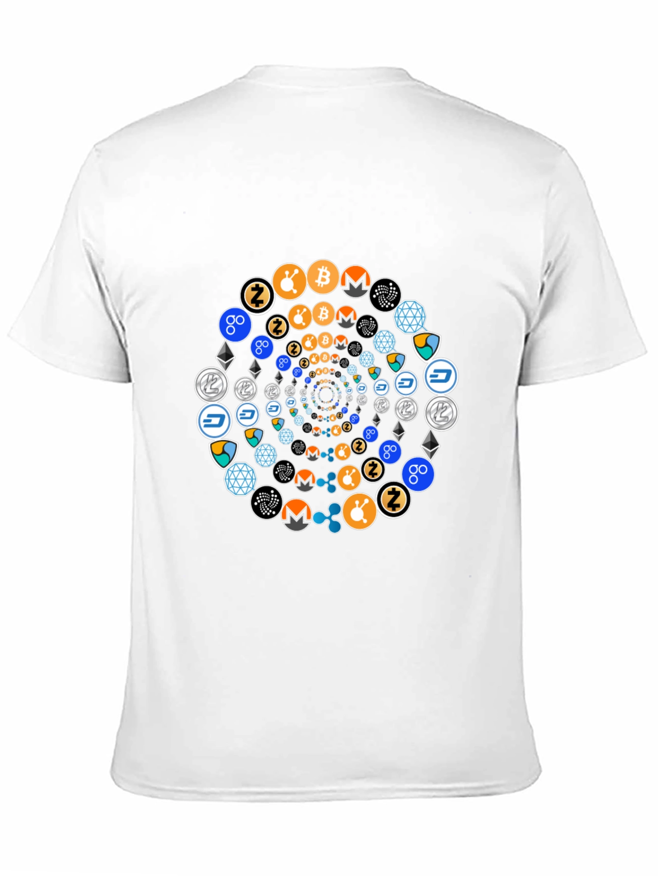 Crypto Coin Swirl Black T-Shirt