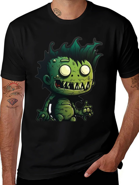 Monster Graphic Tee - Cartoon Zombie T-Shirt