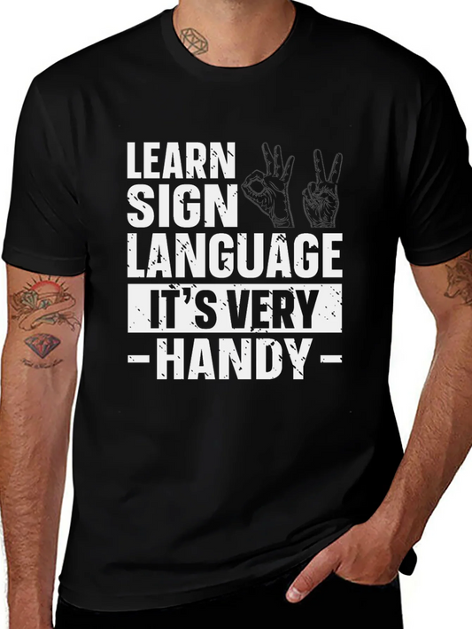 Learn Sign Language Graphic T-Shirt