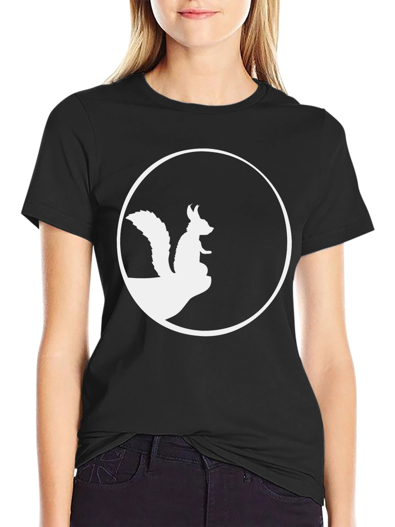 Squirrel Graphic Tee - Black