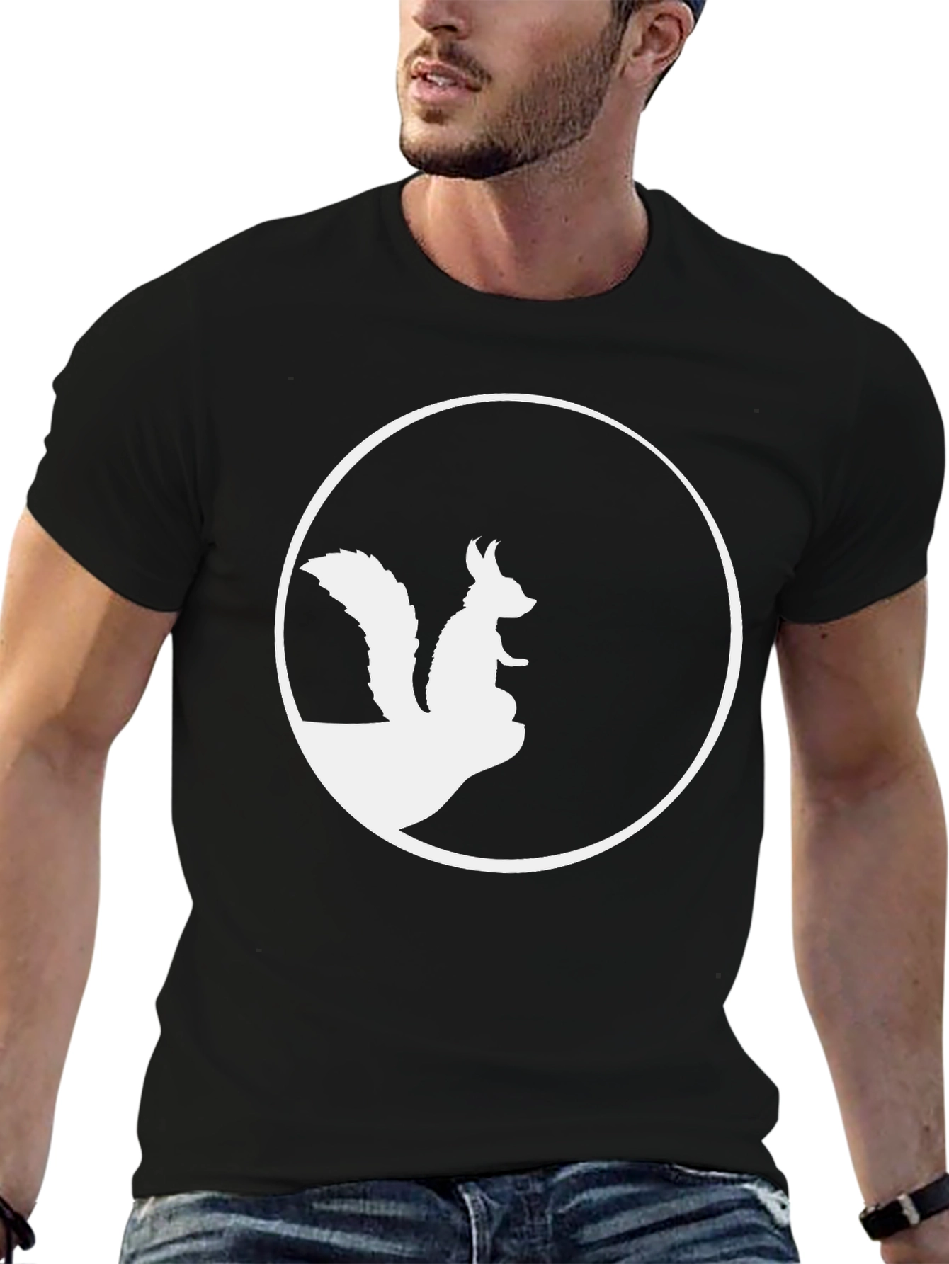 Squirrel Graphic Tee - Black