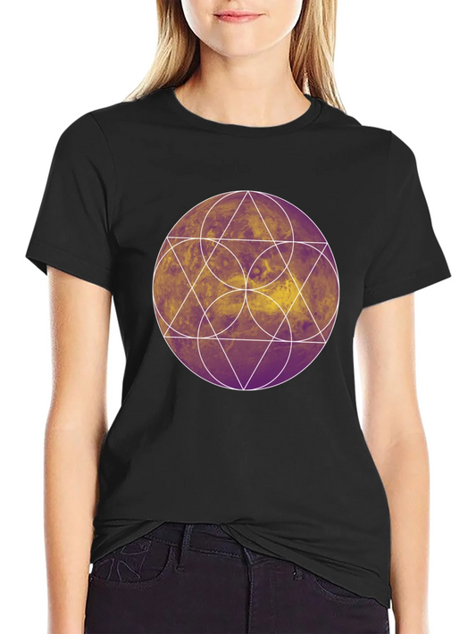 Geometric Graphic Tee - Black
