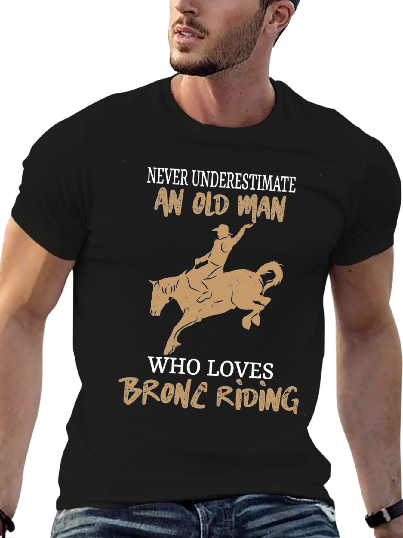 Old Man Bronc Riding T-Shirt