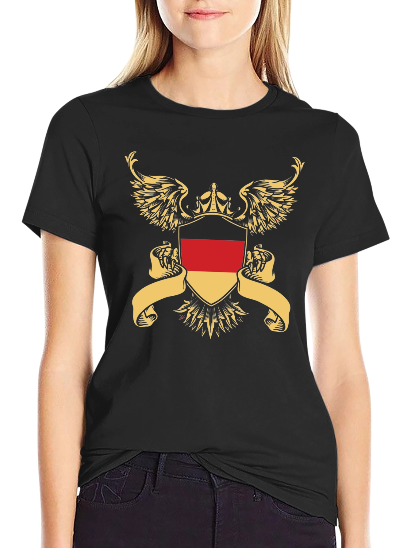 German Flag Shield Graphic T-Shirt
