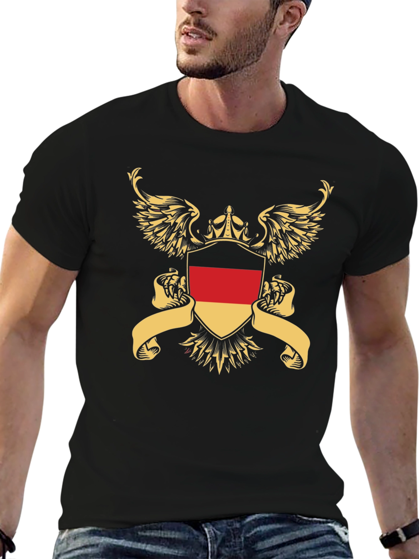 German Flag Shield Graphic T-Shirt