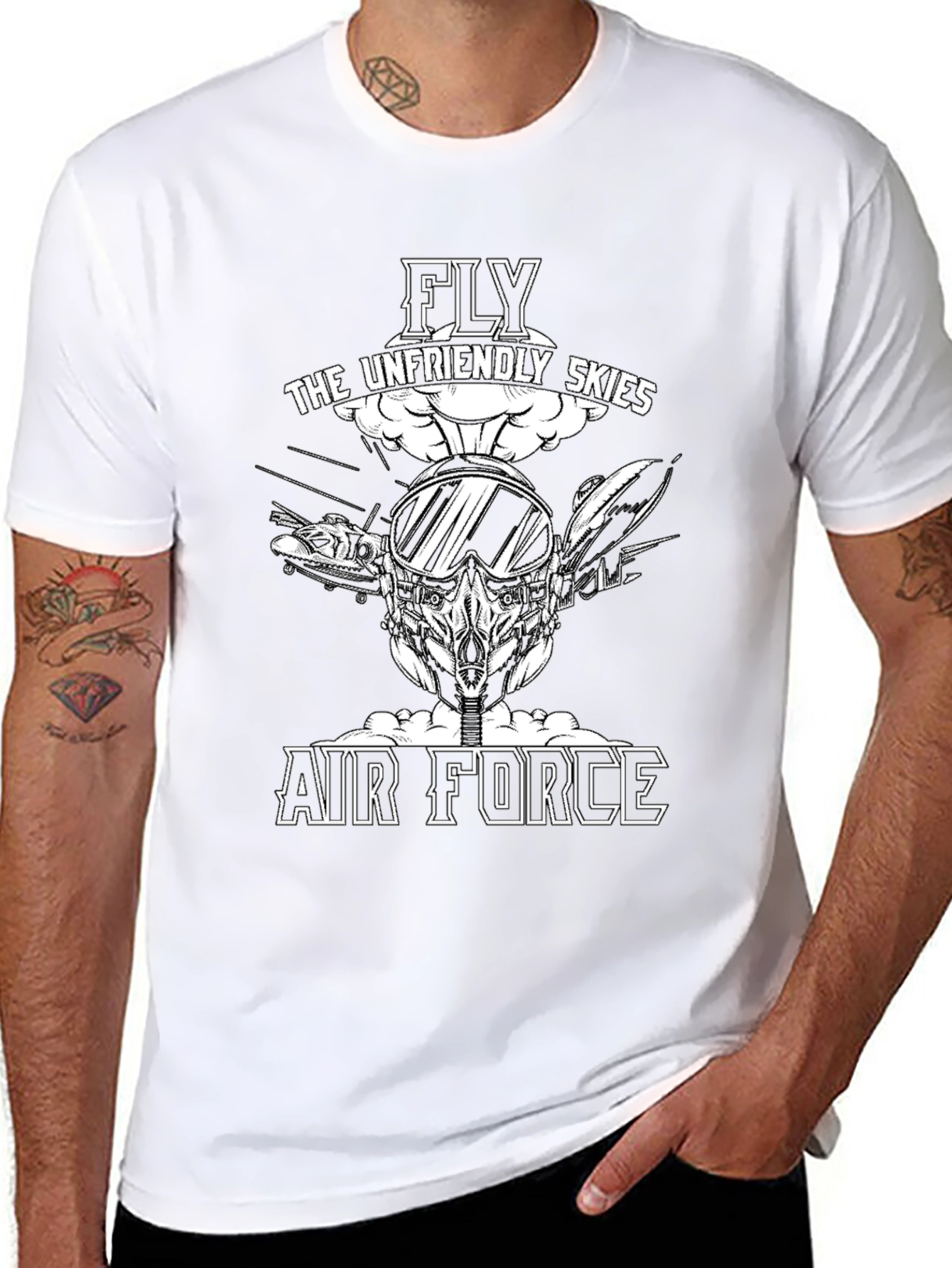 Air Force Unfriendly Skies Graphic T-Shirt