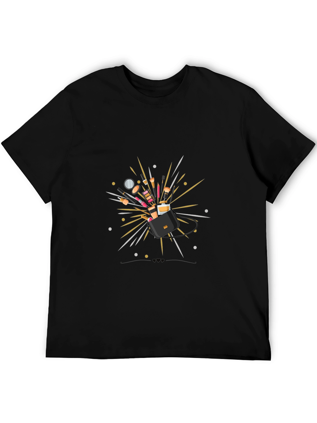 Makeup Explosion Black T-Shirt - Stylish Fashion Tee