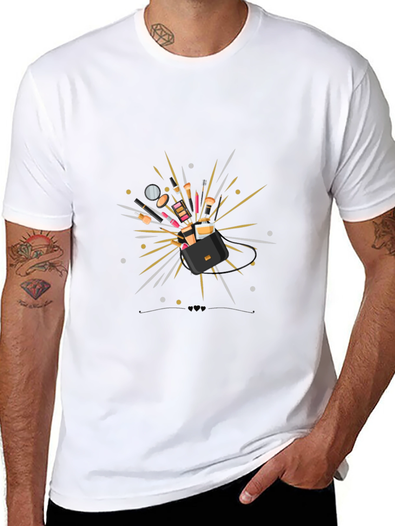 Makeup Explosion Black T-Shirt - Stylish Fashion Tee