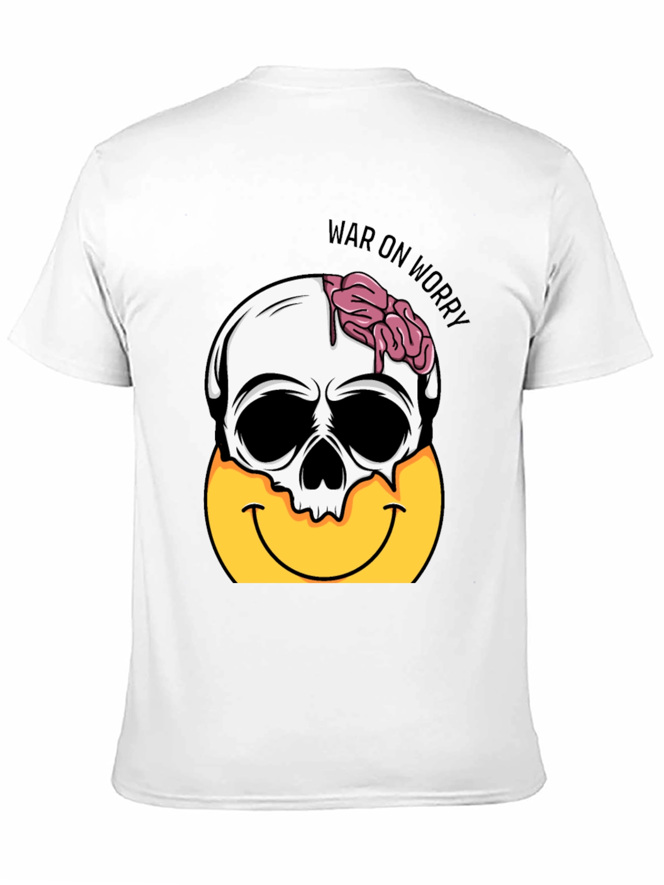 War On Worry Skull Emoji Graphic T-Shirt