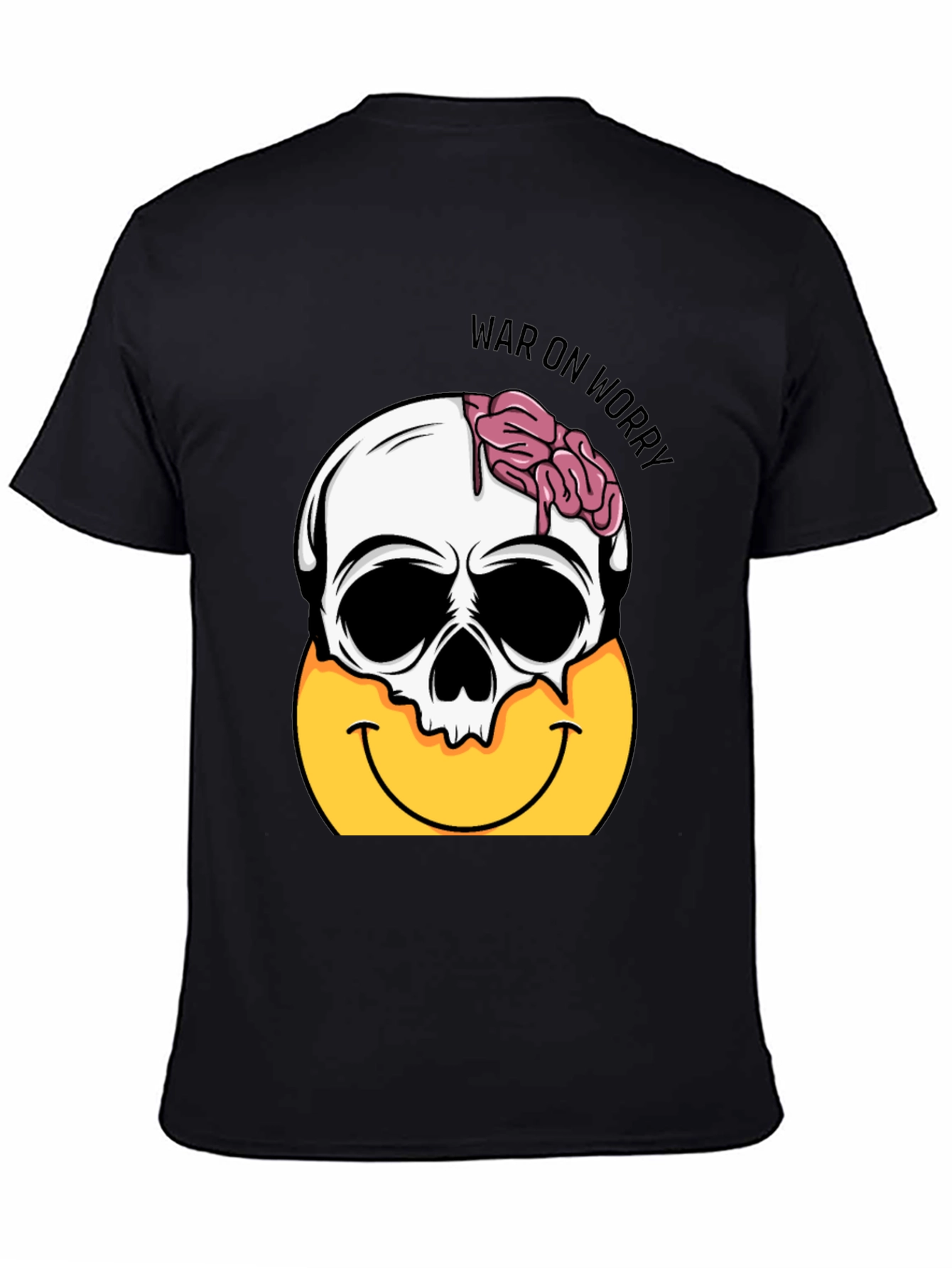 War On Worry Skull Emoji Graphic T-Shirt