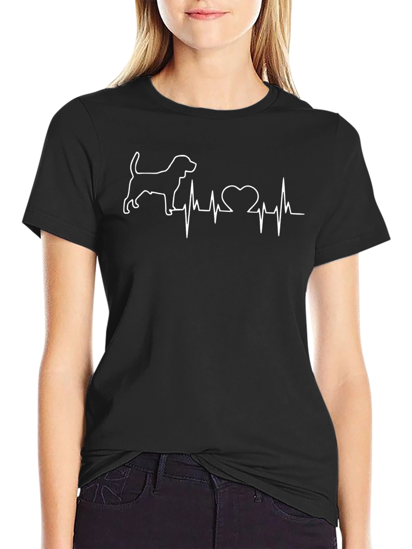 Dog Heartbeat T-Shirt - Pet Lover Tee