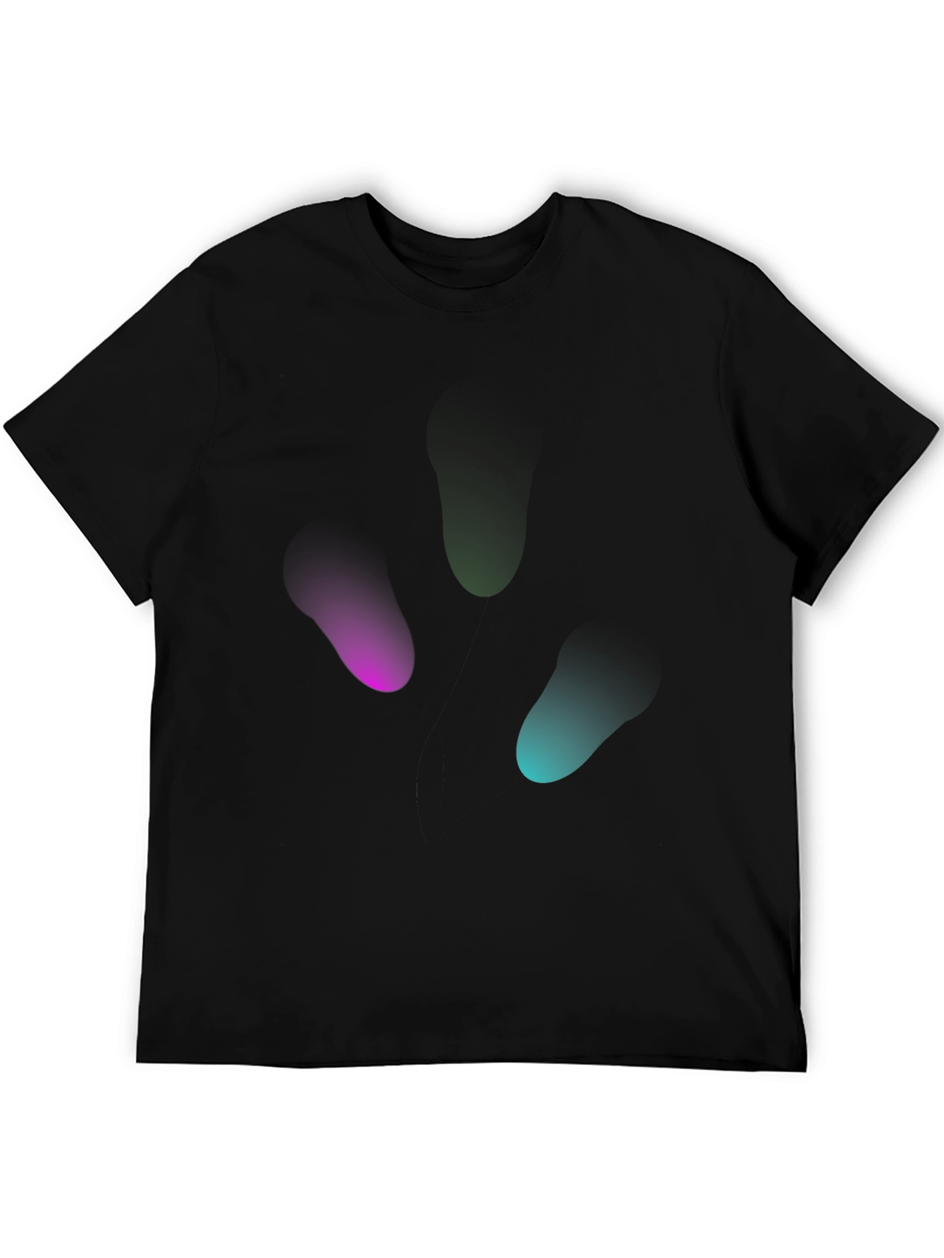 Abstract Blob Graphic Black T-Shirt