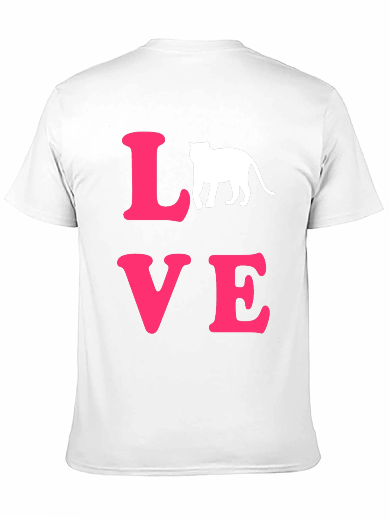 LOVE Cat Graphic T-Shirt - Trendy Black Tee
