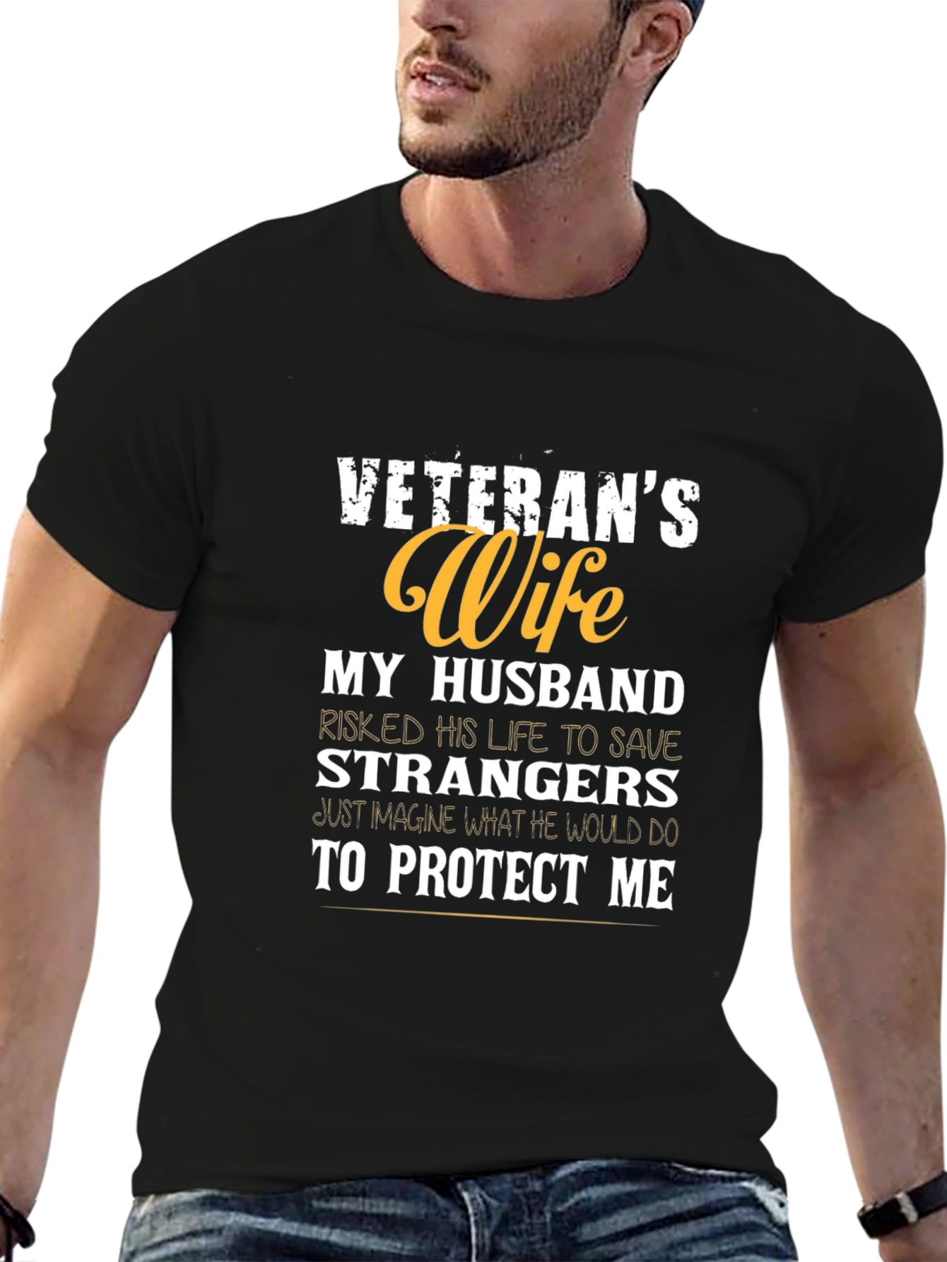 Veterans Wife Graphic Tee - Protect Me