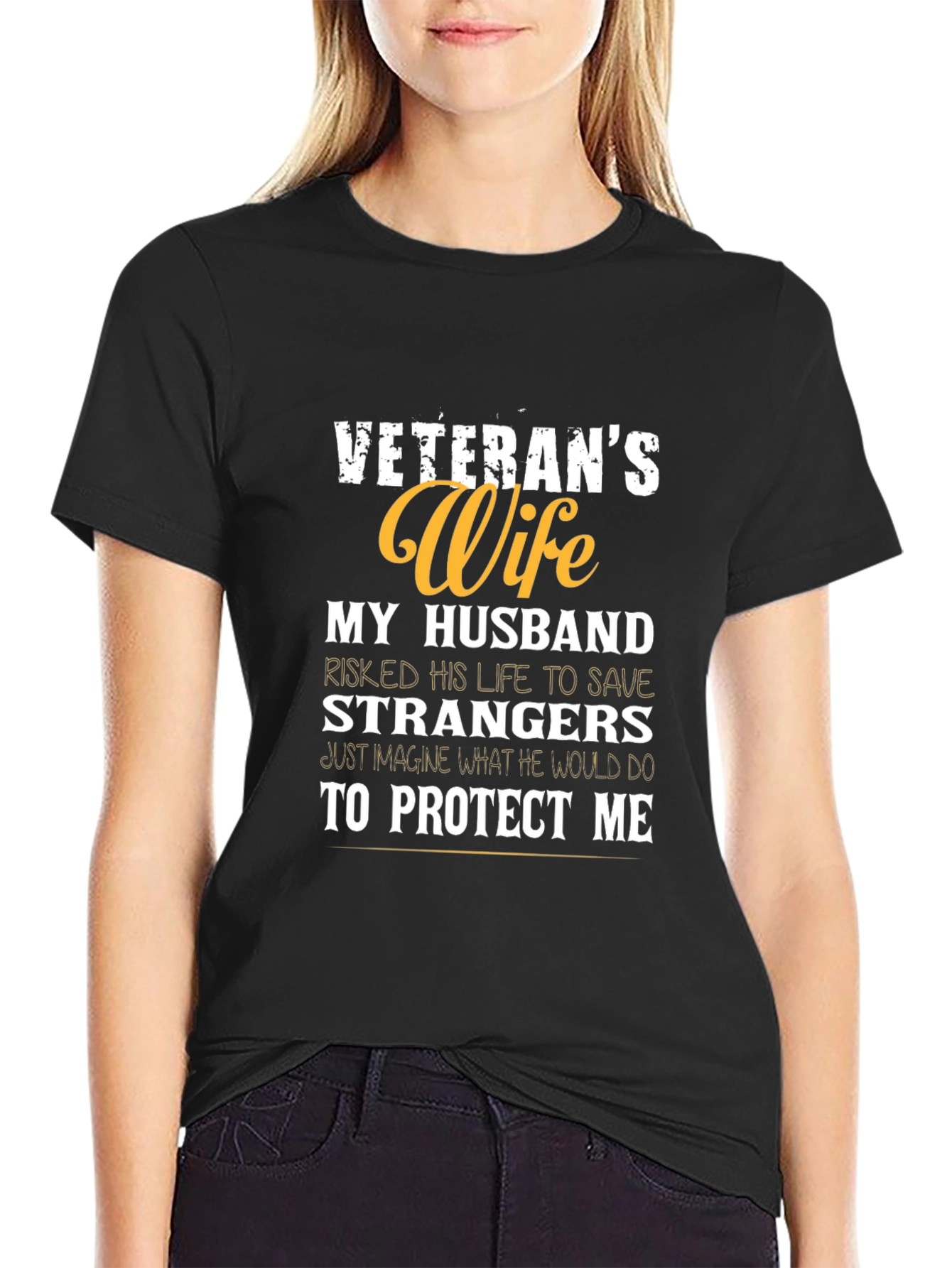 Veterans Wife Graphic Tee - Protect Me