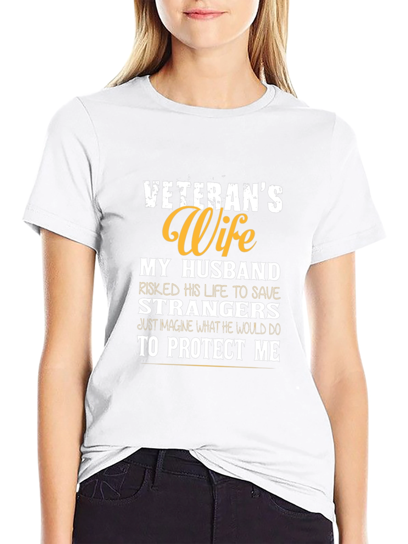 Veterans Wife Graphic Tee - Protect Me