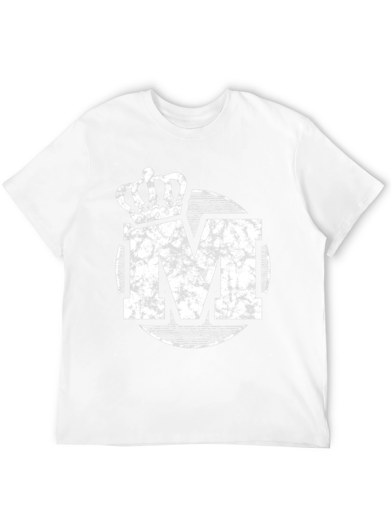 King M Crown Graphic Tee - Distressed Print