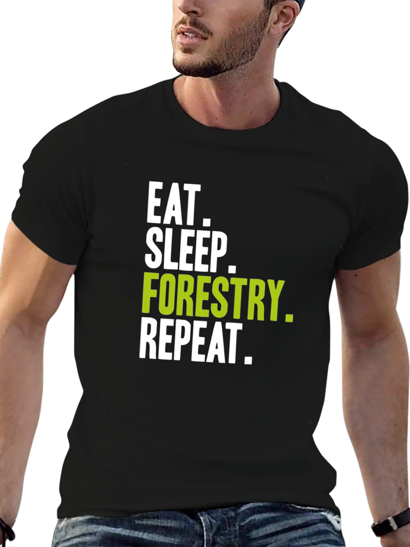 Eat Sleep Forestry Repeat Graphic Tee