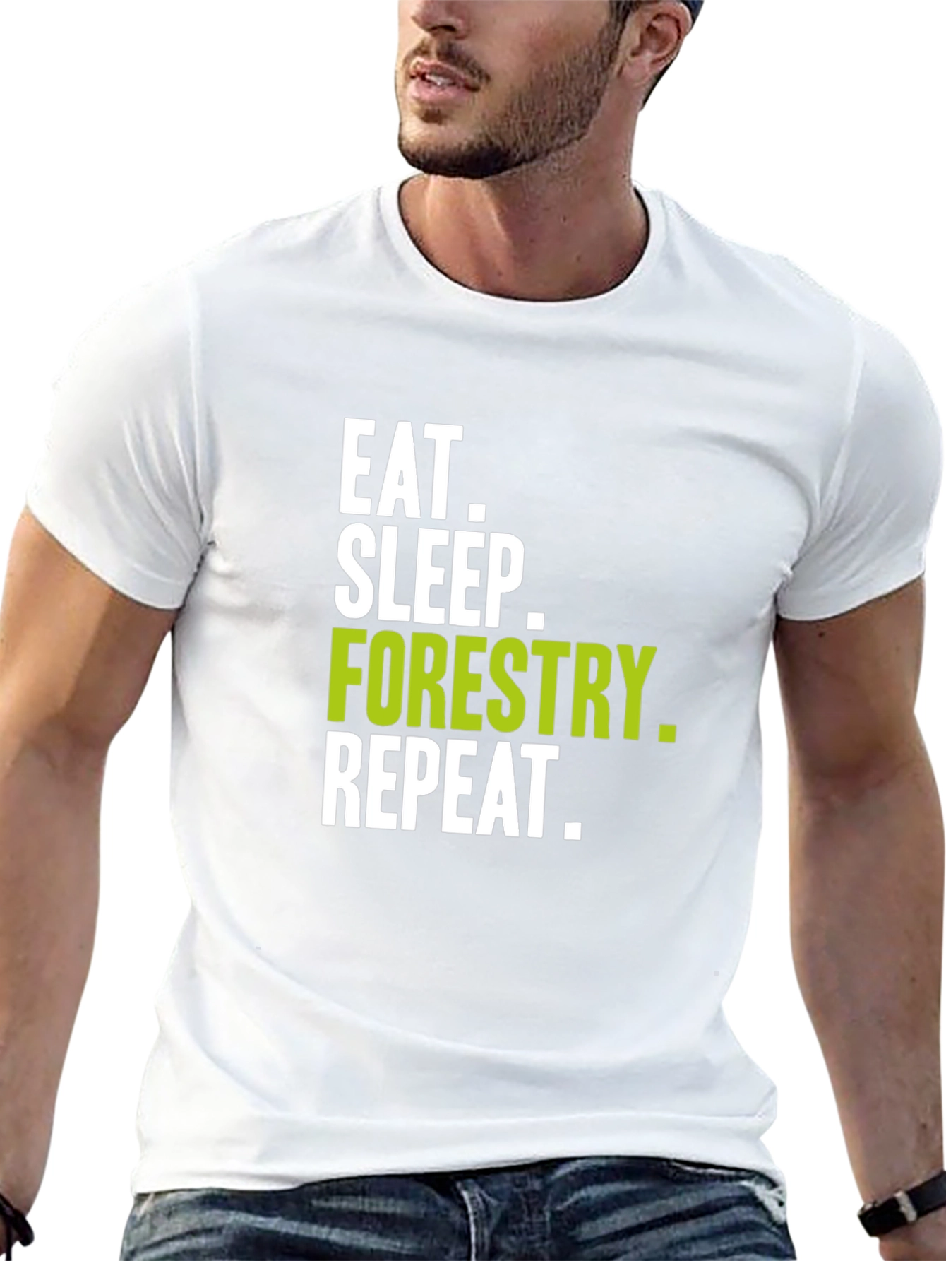 Eat Sleep Forestry Repeat Graphic Tee