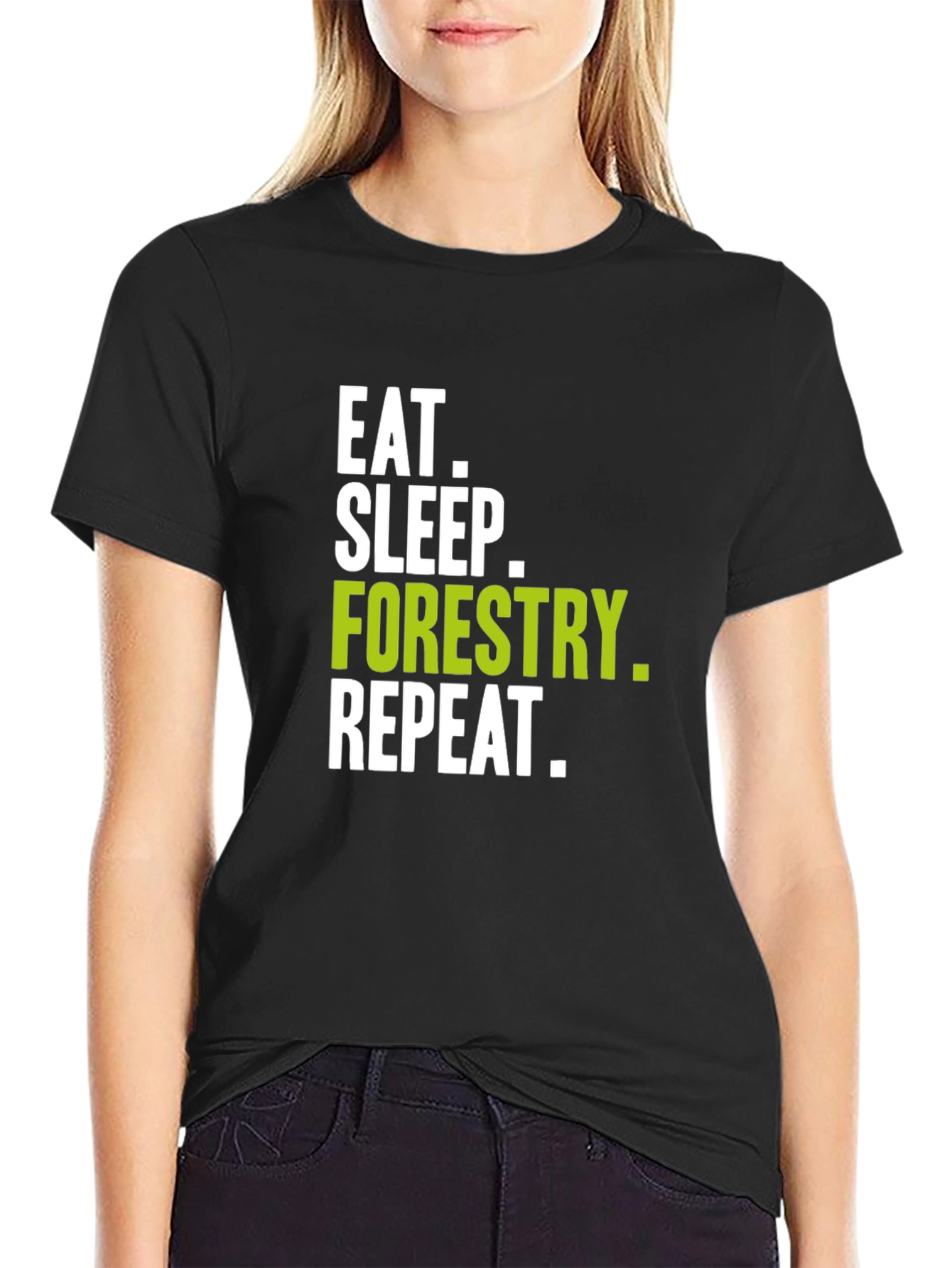 Eat Sleep Forestry Repeat Graphic Tee
