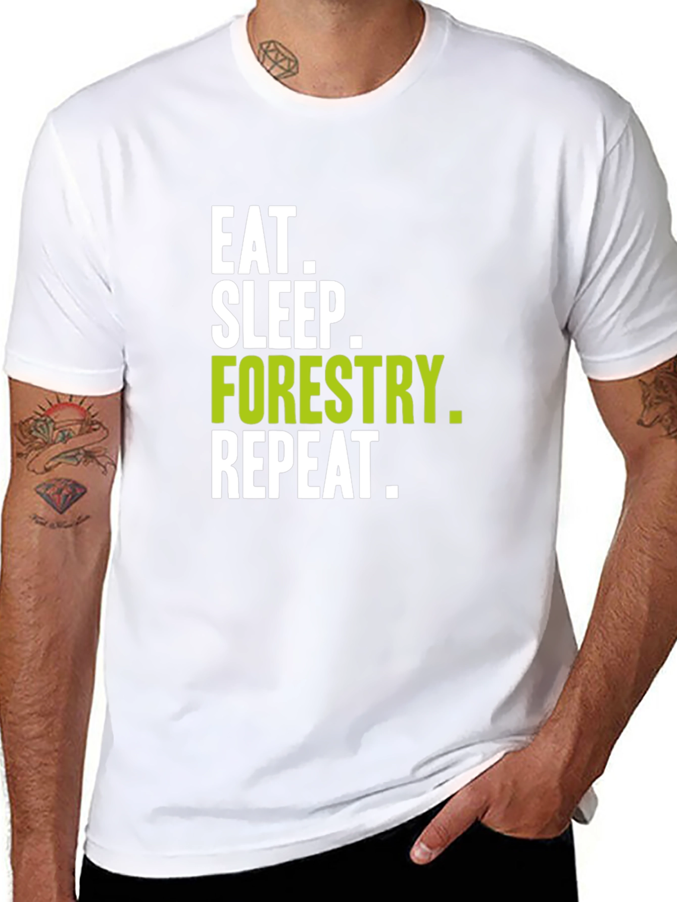 Eat Sleep Forestry Repeat Graphic Tee