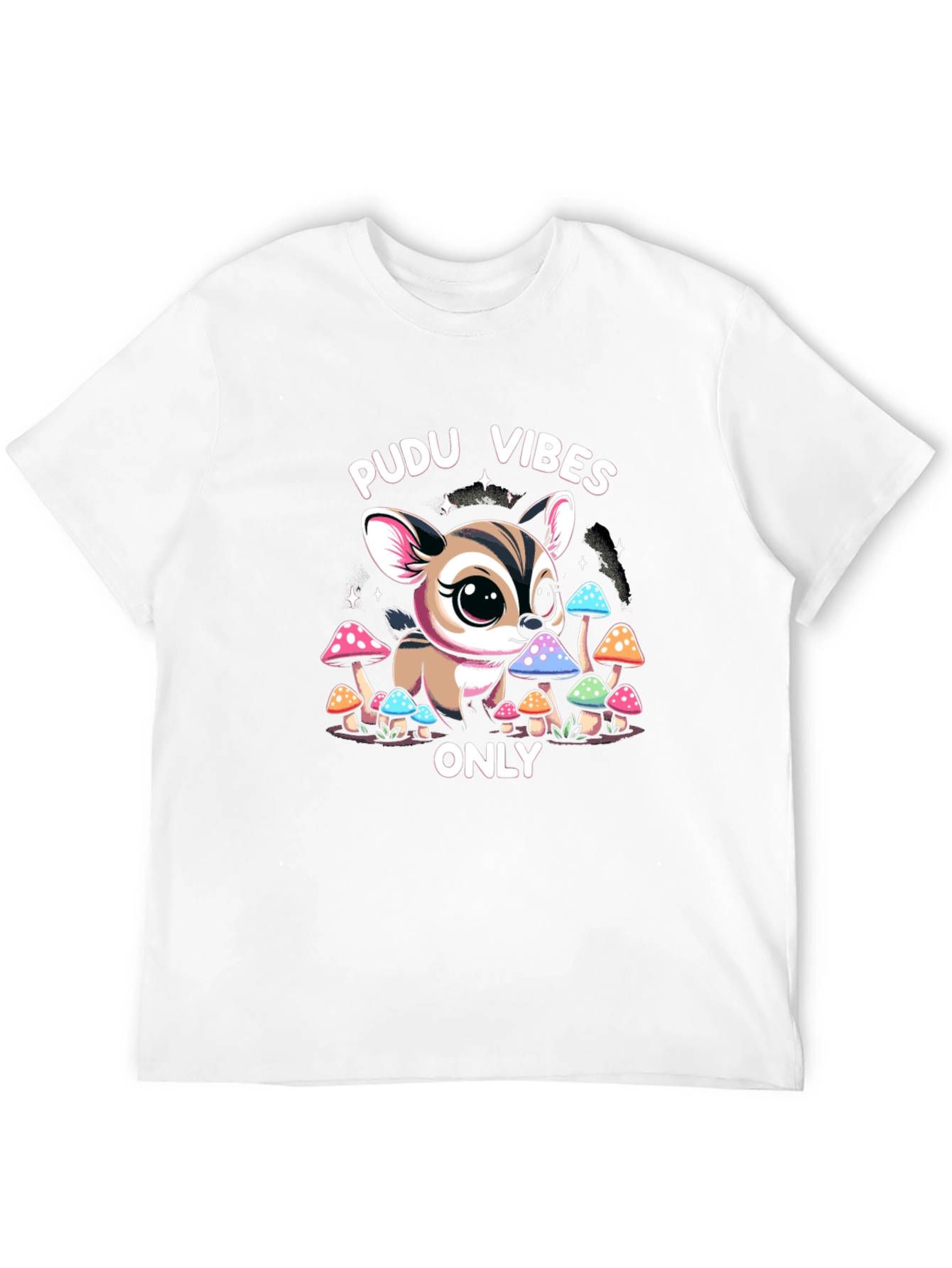 Pudu Vibes Only Graphic Tee - Black Cotton T-Shirt