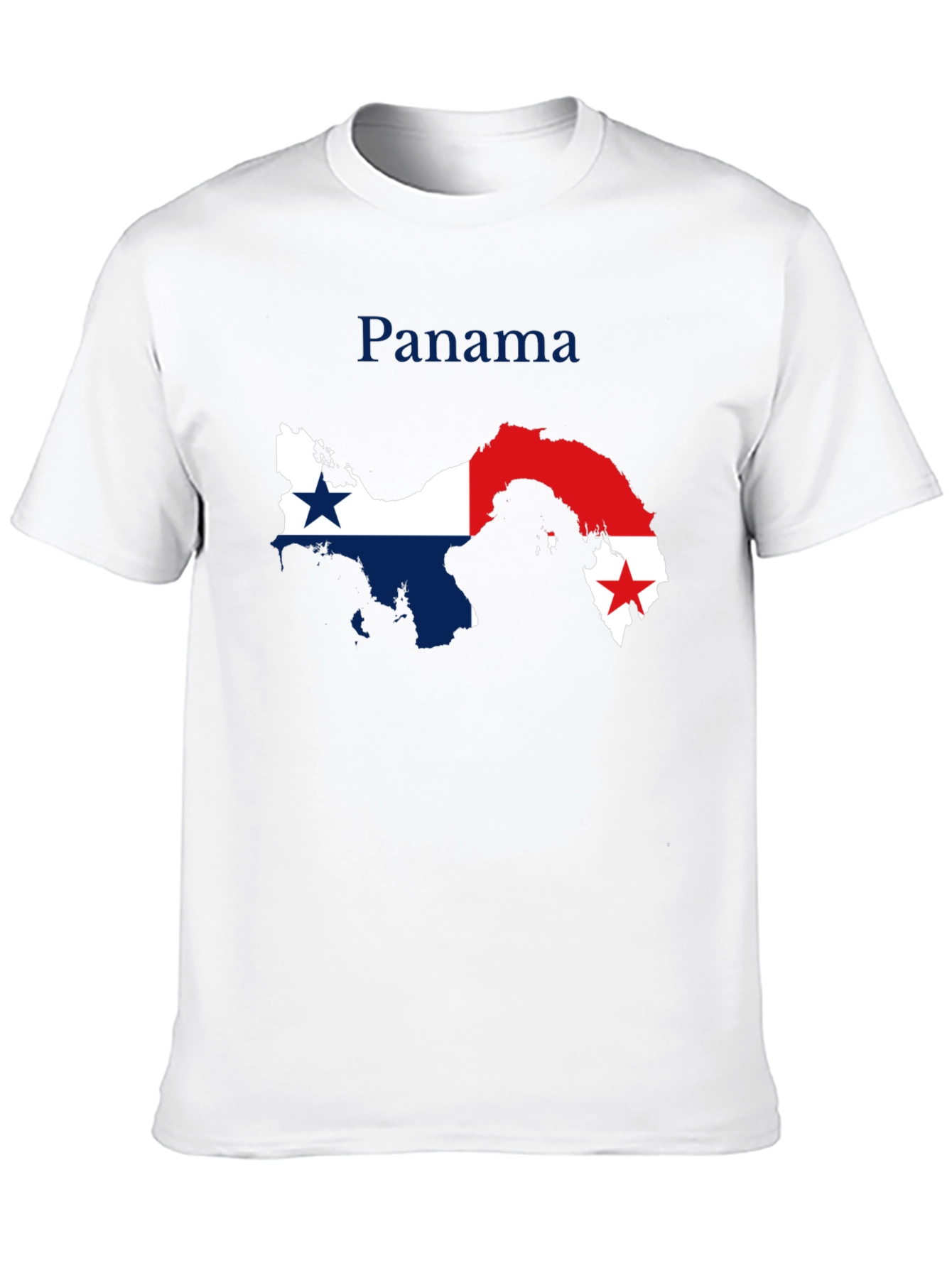 Panama Flag Map T-Shirt - Black Crew Neck Tee