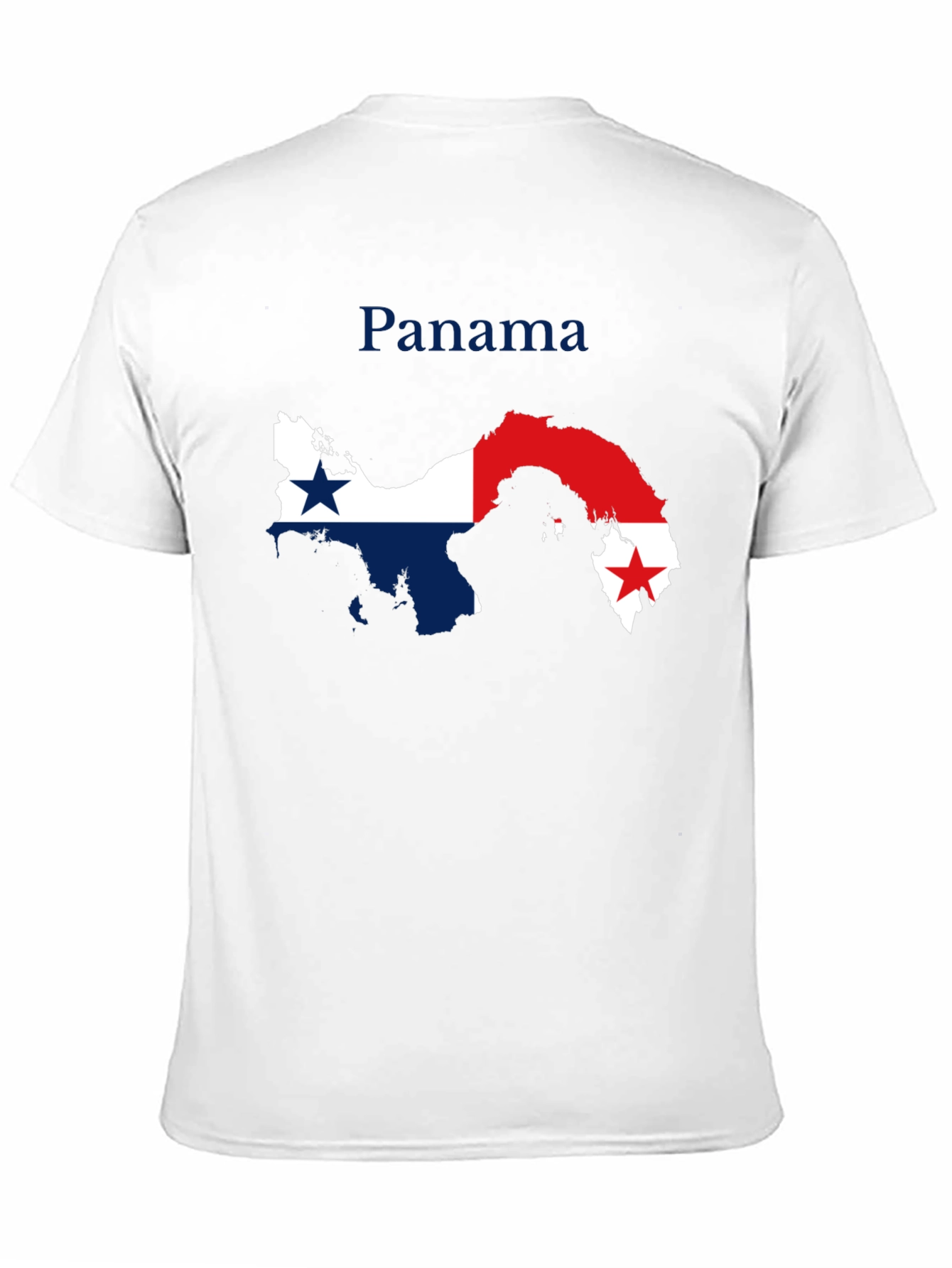 Panama Flag Map T-Shirt - Black Crew Neck Tee