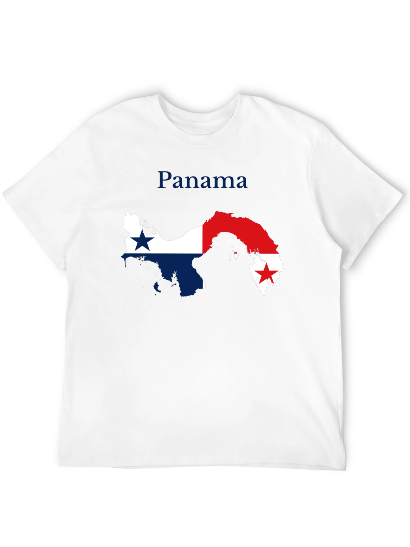 Panama Flag Map T-Shirt - Black Crew Neck Tee