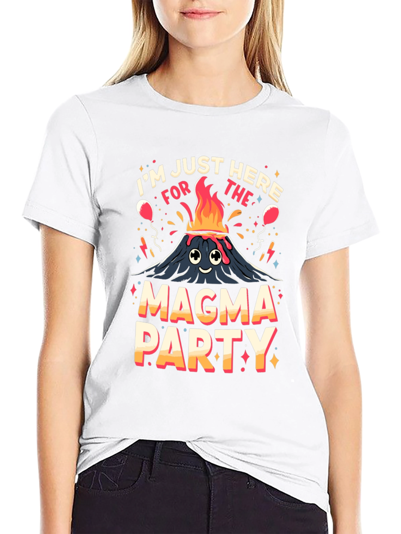 Magma Party Graphic Tee - Volcano Humor T-Shirt