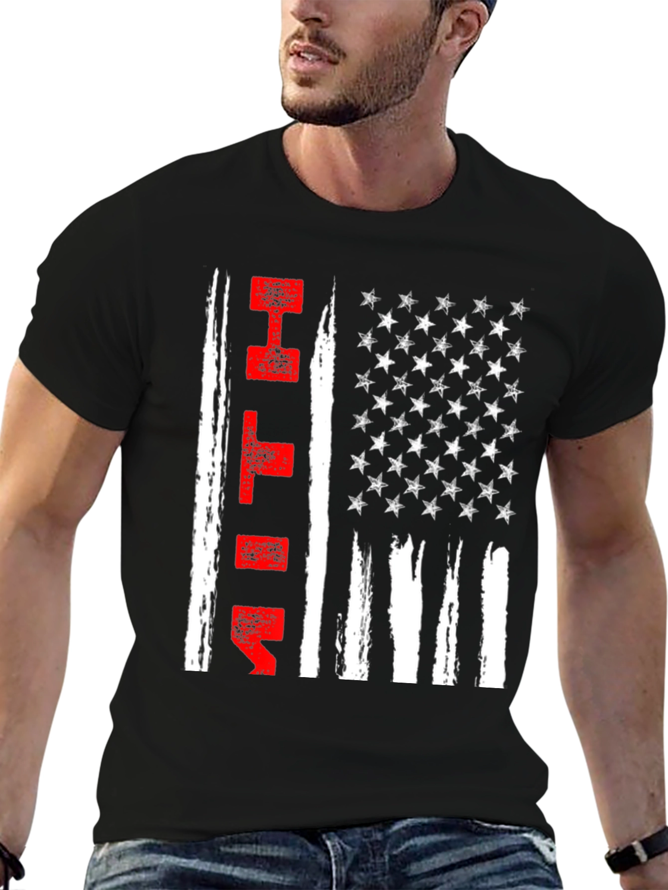 USA Flag Patriotic Fitness T-Shirt