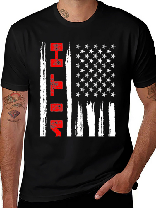 USA Flag Patriotic Fitness T-Shirt