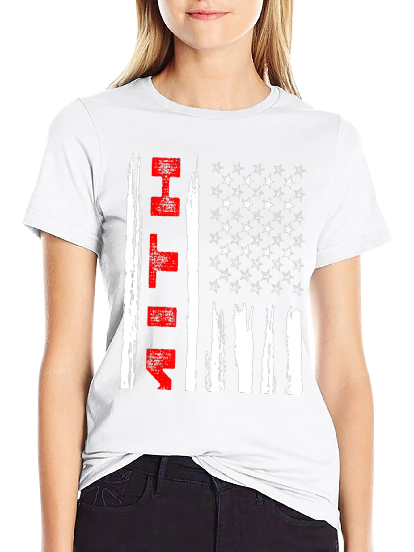USA Flag Patriotic Fitness T-Shirt
