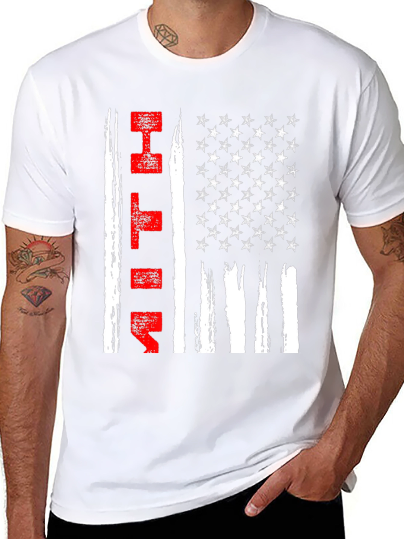 USA Flag Patriotic Fitness T-Shirt