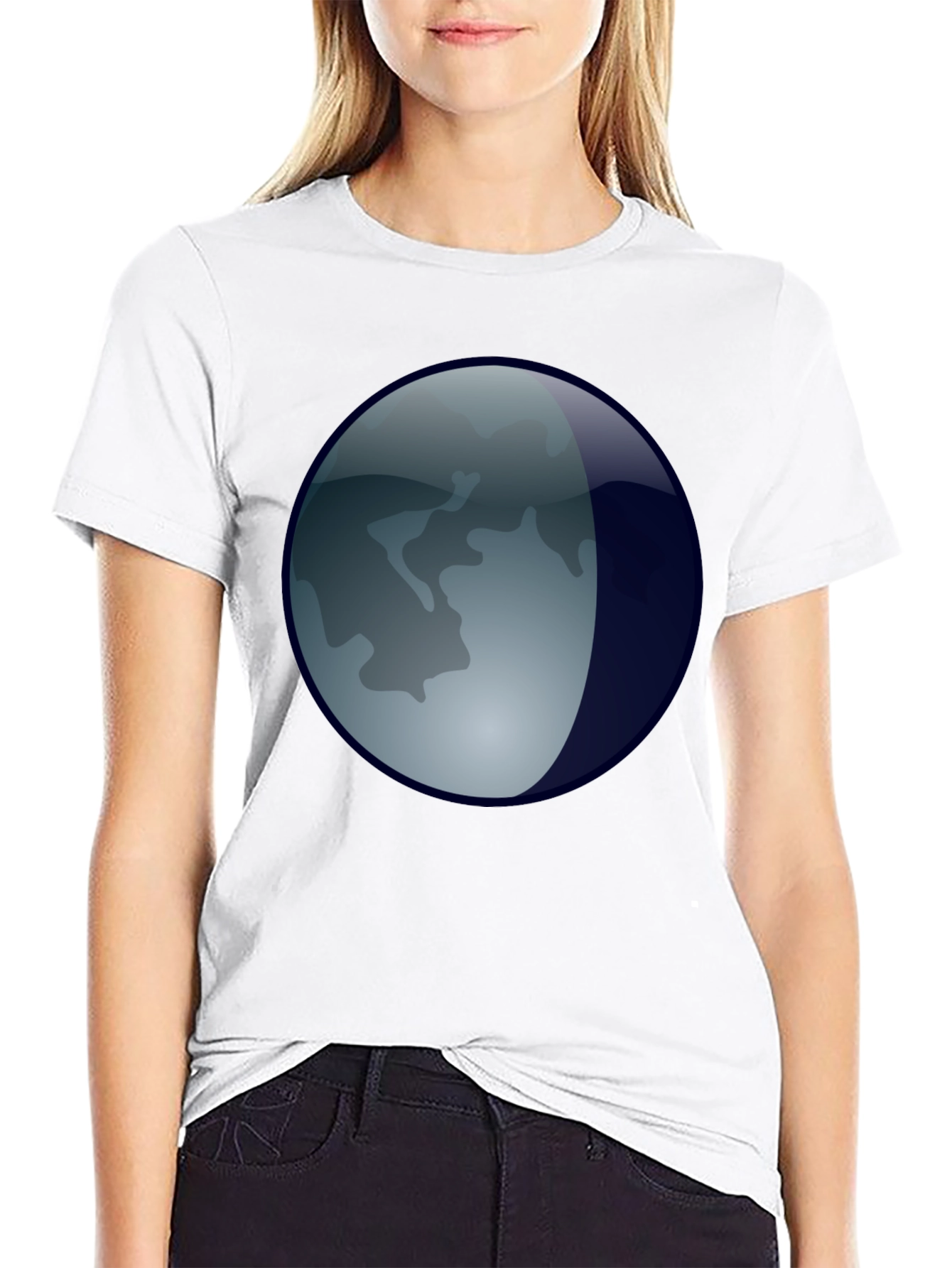Lunar Orb T-Shirt - Black Graphic Tee
