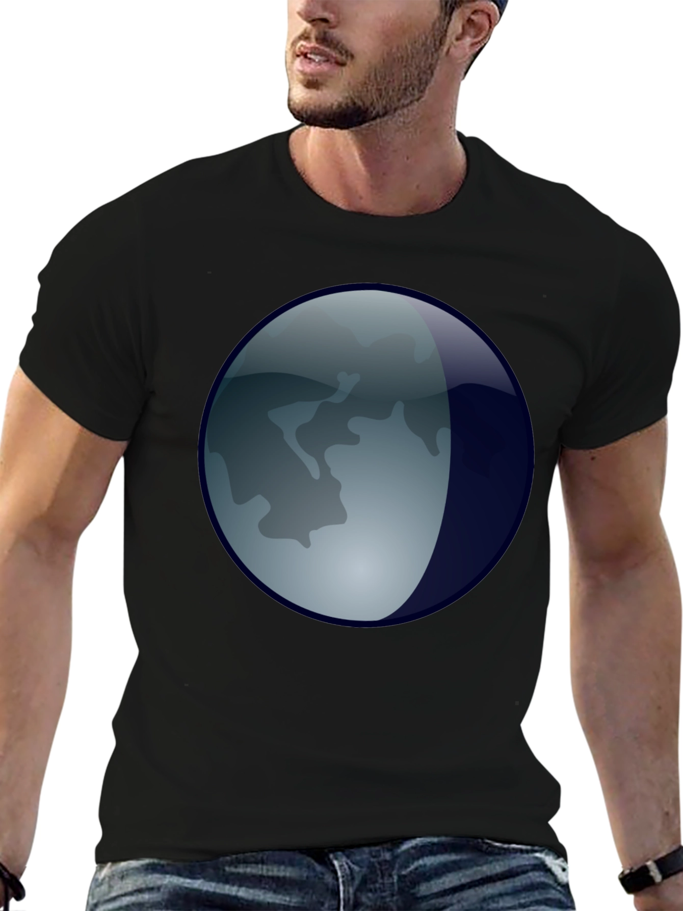 Lunar Orb T-Shirt - Black Graphic Tee