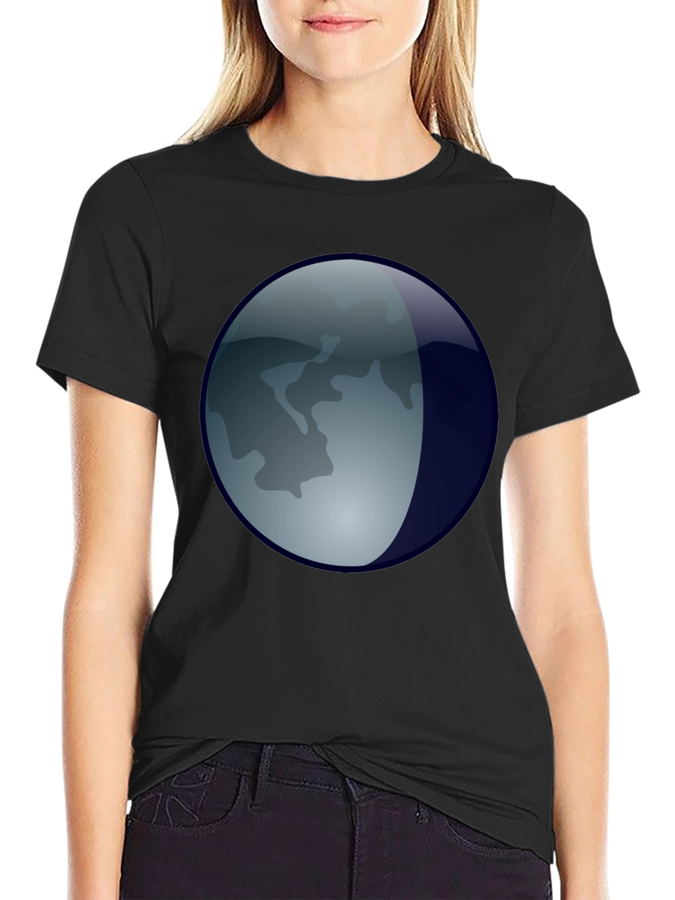 Lunar Orb T-Shirt - Black Graphic Tee