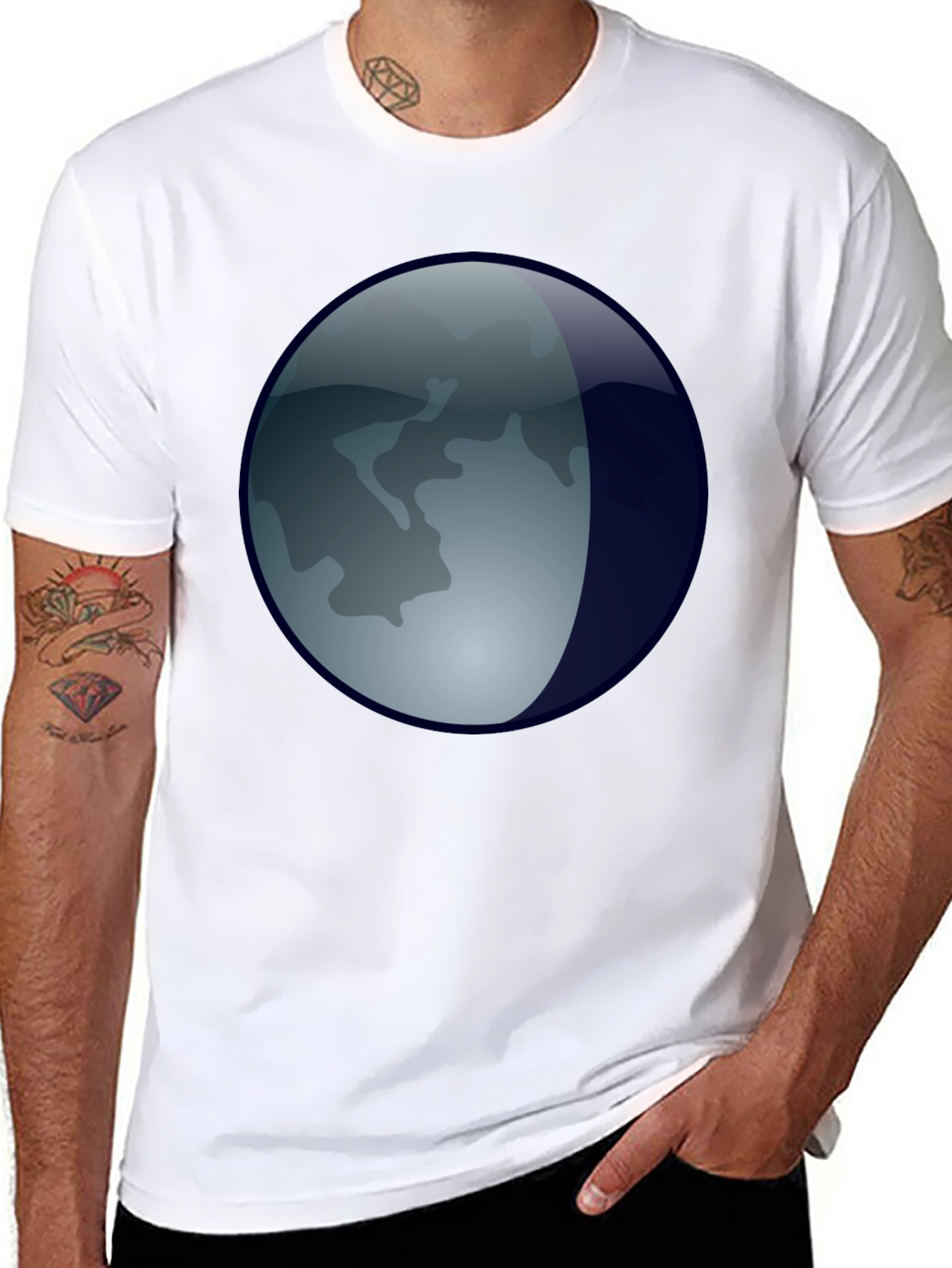Lunar Orb T-Shirt - Black Graphic Tee