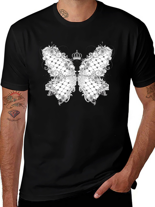 Butterfly Crown Graphic Tee - Black T-Shirt